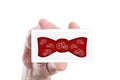 Hipster bowtie concept with vintage retro bicycles shapes