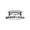 Hipster bridge logo design inspiration