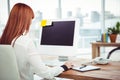 Hipster businesswoman using her computer Royalty Free Stock Photo