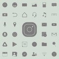 Hipster camera photo icon. Detailed set of minimalistic icons. Premium quality graphic design sign. One of the collection icons fo Royalty Free Stock Photo