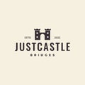 Hipster castle bridge logo design vector graphic symbol icon illustration creative idea