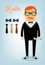 Hipster character pack for business man