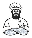 Hipster Chef Vector Icon