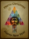 Hipster Christmas Greeting Card