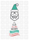 Hipster christmas vector with sarcastic message