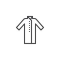 Hipster coat line icon