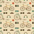 Hipster Colorful Seamless Pattern