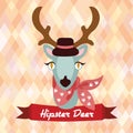 Hipster deer poster Royalty Free Stock Photo