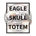 Hipster Design With Eagle Skull