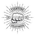 Hipster emblem about fighting club