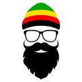 Hipster face vector cartoon