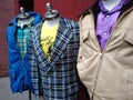 Hipster Fashion, Vintage Men& x27;s Clothing Styled On Dress Dummies, Dress Forms, NYC, NY, USA