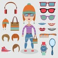 Hipster girl set