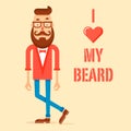 Hipster guy with the modern beard