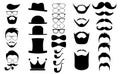 Hipster hair and beards infographics elements