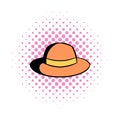 Hipster hat comics icon Royalty Free Stock Photo