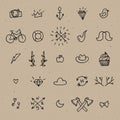 Hipster icon set