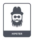 hipster icon in trendy design style. hipster icon isolated on white background. hipster vector icon simple and modern flat symbol Royalty Free Stock Photo