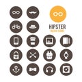 Hipster icon. Vector illustration.