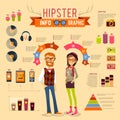 Hipster Infographic Set vector design illustration