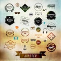 Hipster Label and Badge Icon Vector Design Royalty Free Stock Photo