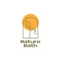 Hipster leaf with shower bath logo design vector graphic symbol icon illustration creative idea