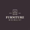 Hipster luxury minimalist cupboard logo design