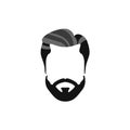 Hipster Male Hair and Facial Style With Beard Chevron Moustache