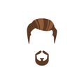 Hipster Male Hair and Facial Style With Circle Beard