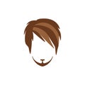 Hipster Male Hair and Facial Style With Side Fringe Goatee Royalty Free Stock Photo