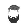 Hipster Male Hair and Facial Style With Verdi Beard French Moustache