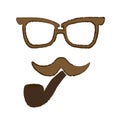 Hipster man icon image Royalty Free Stock Photo