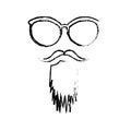 Hipster man icon image Royalty Free Stock Photo