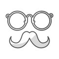 Hipster man icon image Royalty Free Stock Photo