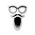 Hipster man icon image Royalty Free Stock Photo