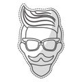 Hipster man icon image Royalty Free Stock Photo