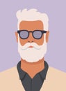 Hipster man with white beard Royalty Free Stock Photo