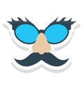 hipster mask, moustache Vector Icon that can be easily modified or edit Royalty Free Stock Photo