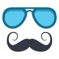 Hipster Mask Vector icon which can be easily modified or edit Royalty Free Stock Photo