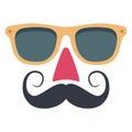 Hipster Mask Vector icon which can be easily modified or edit Royalty Free Stock Photo