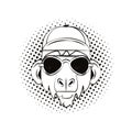 Hipster monkey cool sketch