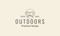 Hipster mountain home forest logo symbol vector icon illustration graphic design