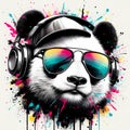 hipster panda bear sunglasses