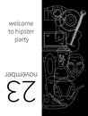 Hipster party invitation