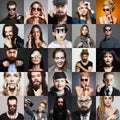 Hipster people fashion beauty Collage Royalty Free Stock Photo