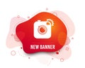 Hipster photo camera sign icon. Retro camera. Vector Royalty Free Stock Photo
