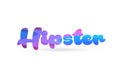 hipster pink blue color word text logo icon