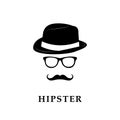 Hipster portrait made of accessories.