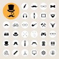 Hipster retro vintage elements icon set.