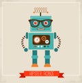 Hipster robot toy icon Royalty Free Stock Photo